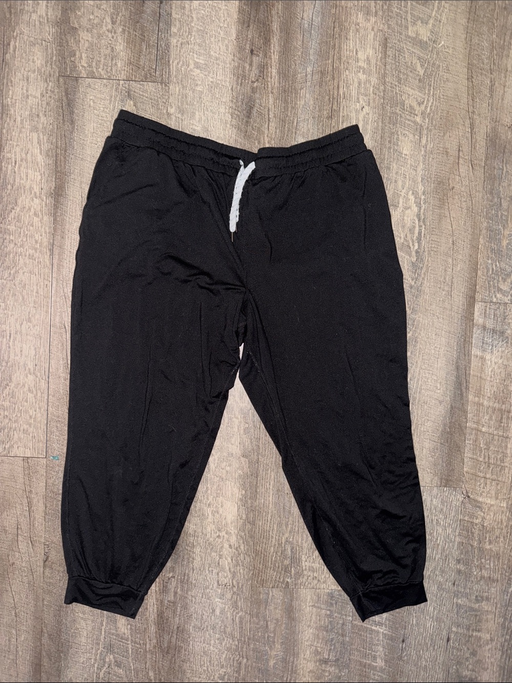 Kirkland Signature Black Jogger Track Pants with Drawstring